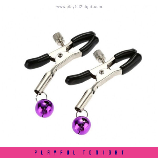 Purple Bell Nipple Clamps BDSM Sex Toy - Image 6