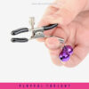 Purple Bell Nipple Clamps BDSM Sex Toy - Image 3