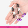 Purple Bell Nipple Clamps BDSM Sex Toy - Image 2