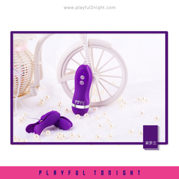Purple Remote Vibrator Nipple Clamps - Image 5