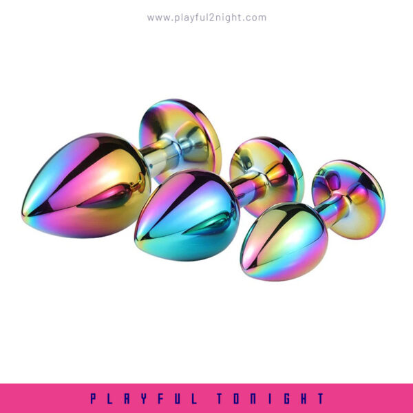 Rainbow Stainless Steel Butt Plug Set - Image 2