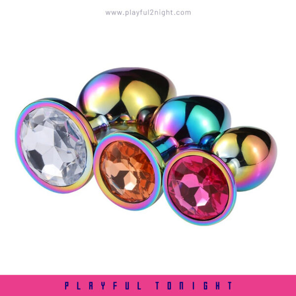 Rainbow Stainless Steel Butt Plug Set - Image 6