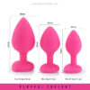 Anal Trainer Toy Beginners Set Silicone Jeweled Butt Plugs - Image 3