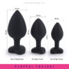 Anal Trainer Toy Beginners Set Silicone Jeweled Butt Plugs - Image 7
