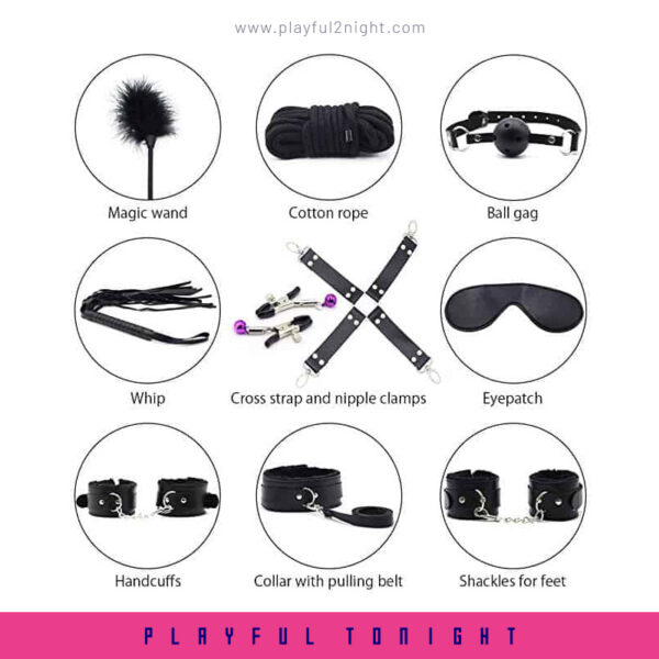 Black SM Set for BDSM - Image 2