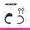 SM Sexual Fashion Black Handcuffs - Image 7