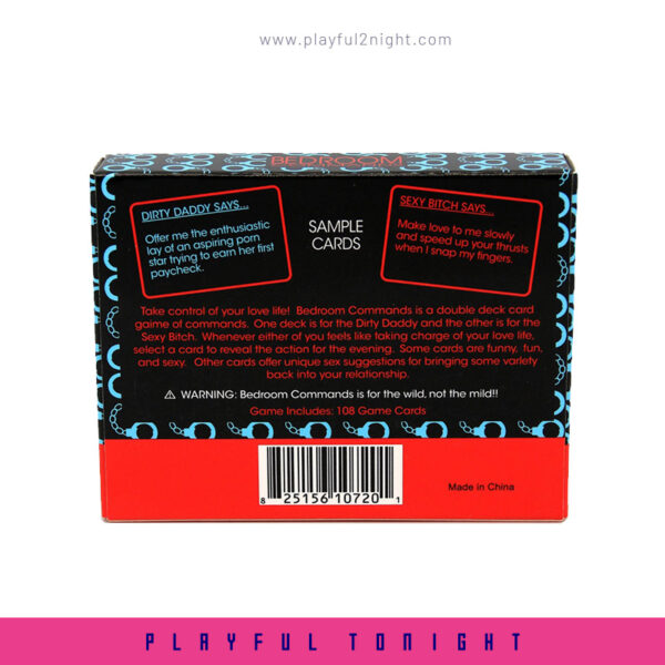 Couple Sex Game Playing Card: Bedroom Commands - Image 2