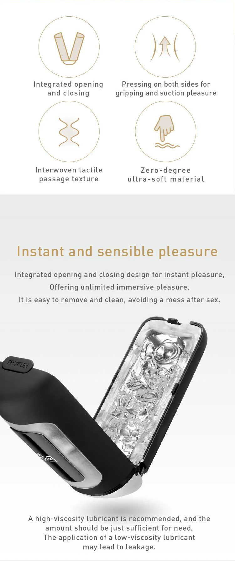 Tryfun Soulmate Series Joyful Masturbation Cup for Men - Product Showcase