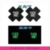 Self Adhesive Cross "FUCK ME " Nipple Cover Pasties - Image 4