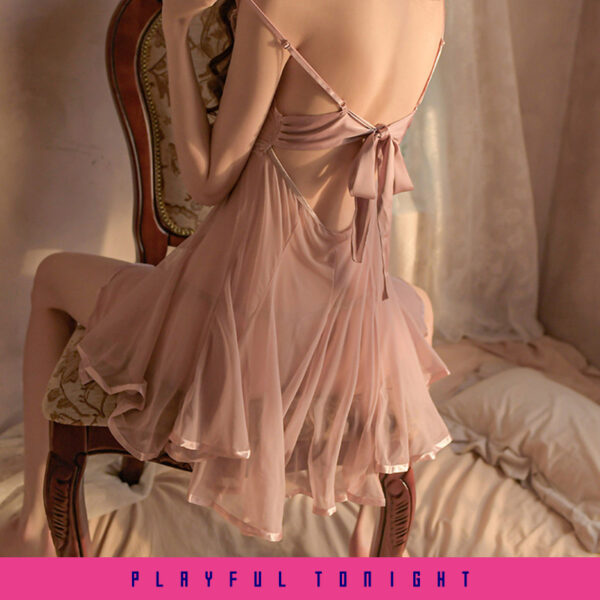 Charming Pinky Fairy Lace Night Gown - Image 2