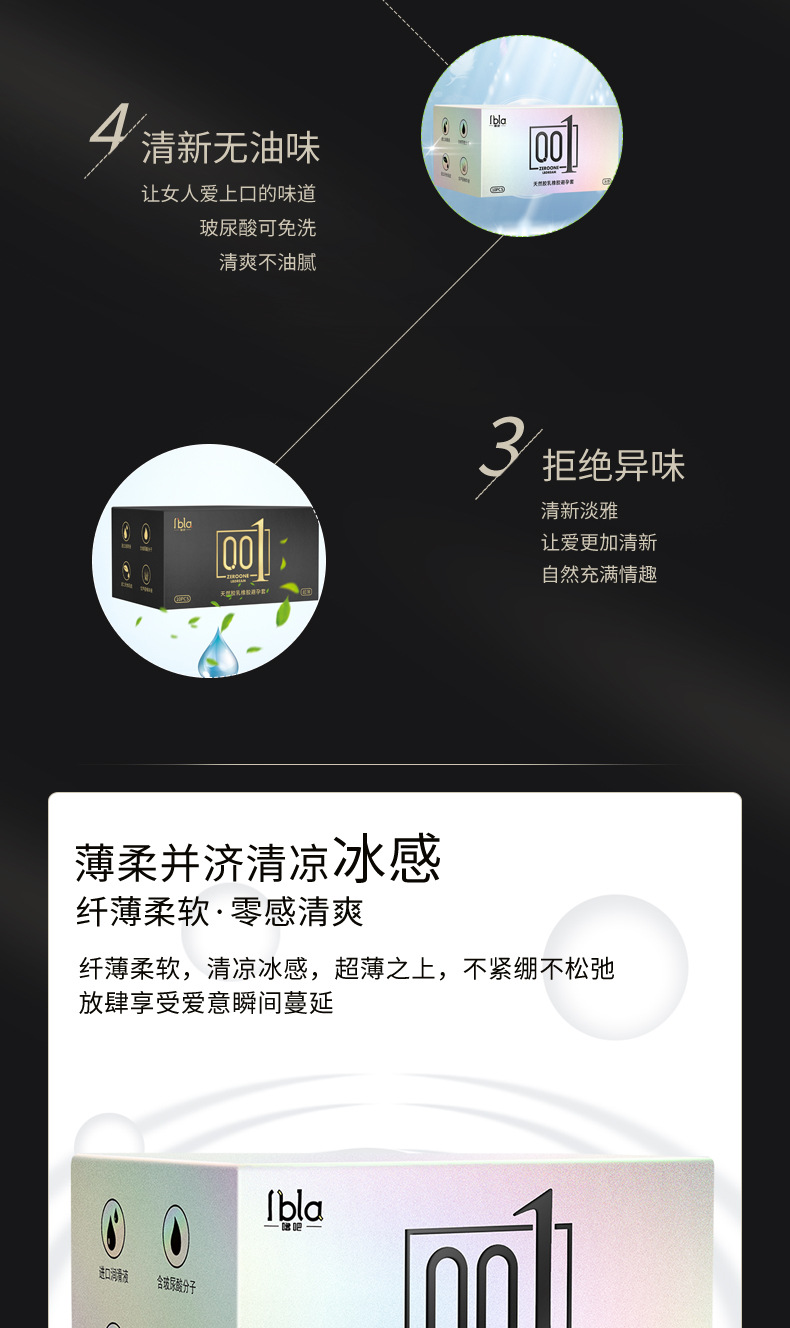 LBLA Hyaluronic Acid Condom Ultra-thin 0.01mm