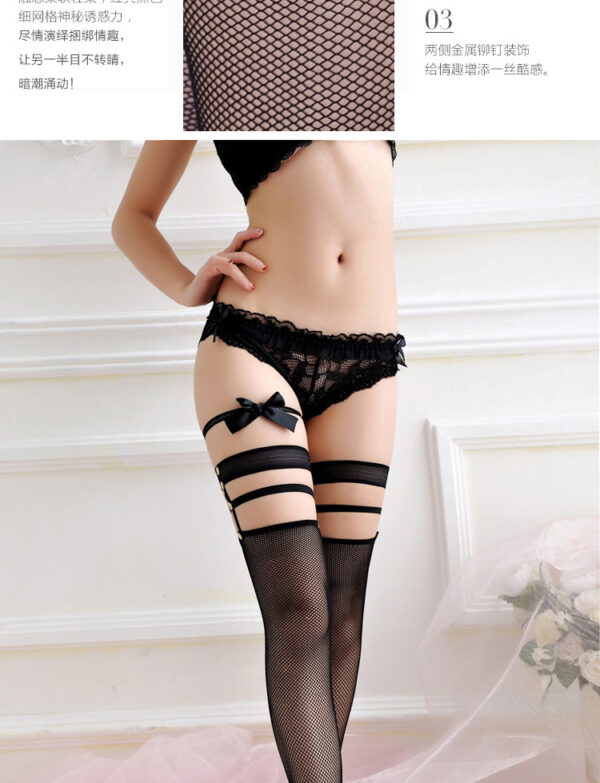 Sexy Hollow-Out Studded Stocking - Image 5