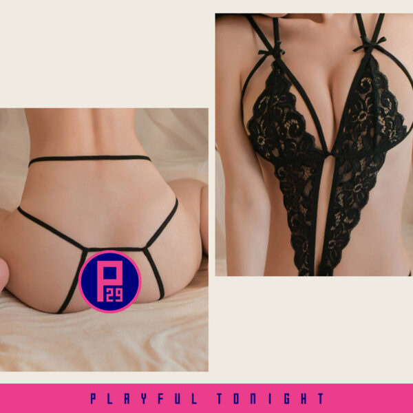 Debbie Lace Temptation Bodysuit With Robe - Image 5
