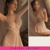 Sheer Babydoll Nightgown with Hollowed-out Chest - Image 6