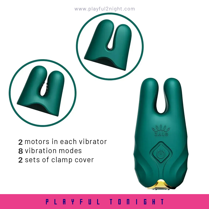 ZALO Nave Vibrating Nipple Clamps With Apps Control - Image 3