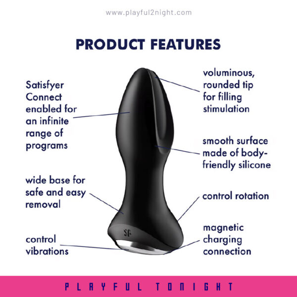 SATISFYER Rotator Plug 2+ Anal Vibrator with App Control - Image 2