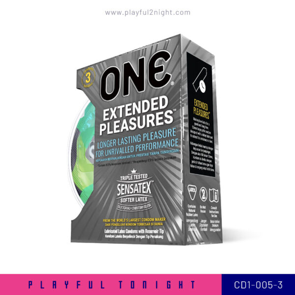 Playful2night_ONE® Extended Pleasures Condom 3's_CD1-005-3