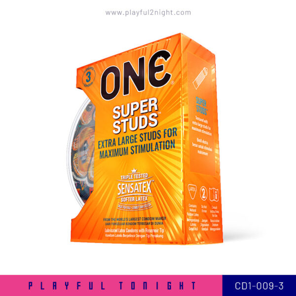 Playful2night_ONE® Super Studs Condom 3's_CD1-009-3