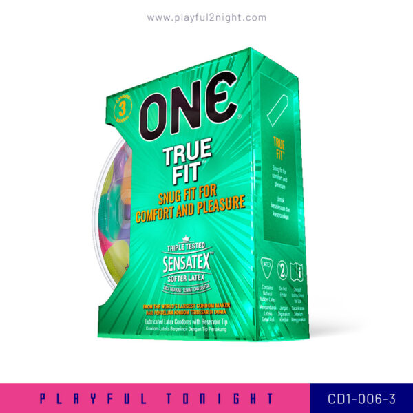 Playful2night_ONE® True Fit Condom 3's_CD1-006-3