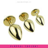 Anal Butt Plug Set Diamond Jeweled (Gold) - Image 2