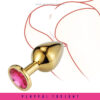 Anal Butt Plug Set Diamond Jeweled (Gold) - Image 5