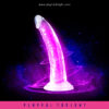 Blush Glow In The Dark Neon Purple 7 Inch Long Dildo - Image 3