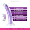 Blush Glow In The Dark Neon Purple 7 Inch Long Dildo - Image 4