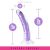 Blush Glow In The Dark Neon Purple 7 Inch Long Dildo - Image 7