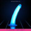 Blush Neo Elite Glow in the Dark Neon Blue 7inch Dildo - Image 3