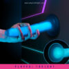 Blush Neo Elite Glow in the Dark Neon Blue 7inch Dildo - Image 6