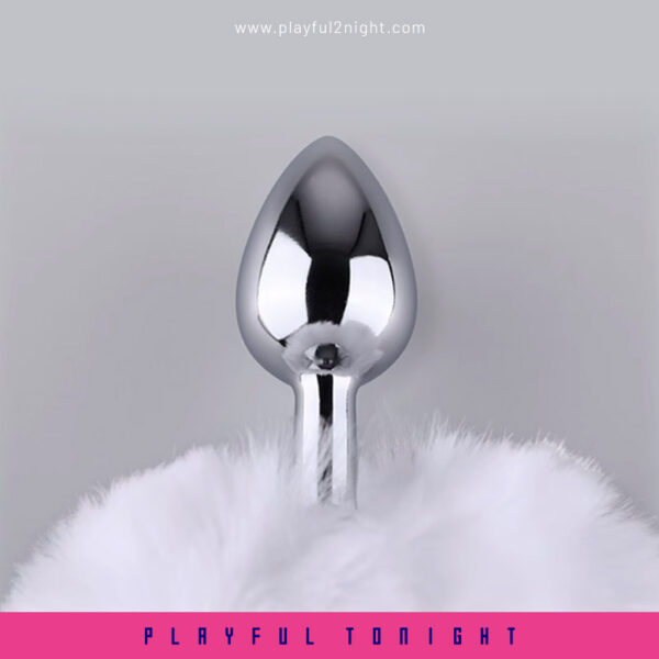 Pride Fluffy Bunny Tail With Small Size Anal Plug - Image 2