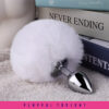 Pride Fluffy Bunny Tail With Small Size Anal Plug - Image 4