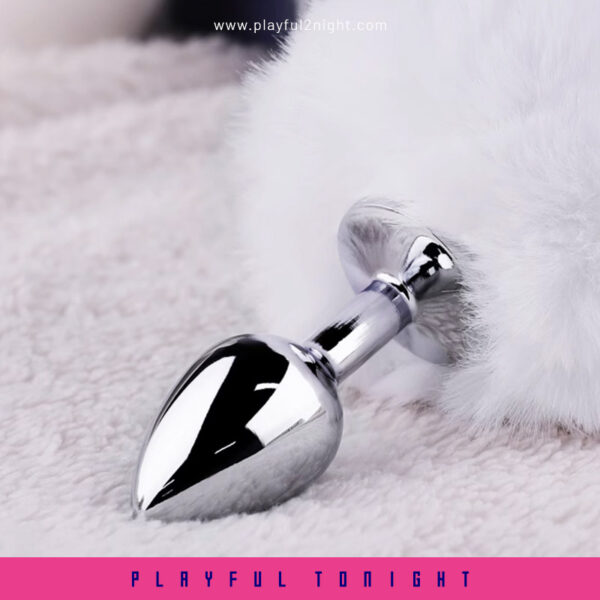 Pride Fluffy Bunny Tail With Small Size Anal Plug - Image 6