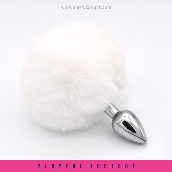 Pride Fluffy Bunny Tail With Small Size Anal Plug - Image 7