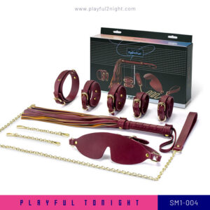 Playful2night_Roomfun® Wine Red Leather Bondage Set_SM1-004