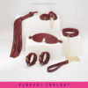 Roomfun® Wine Red Leather Bondage Set - Image 3