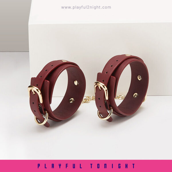 Roomfun® Wine Red Leather Bondage Set - Image 4