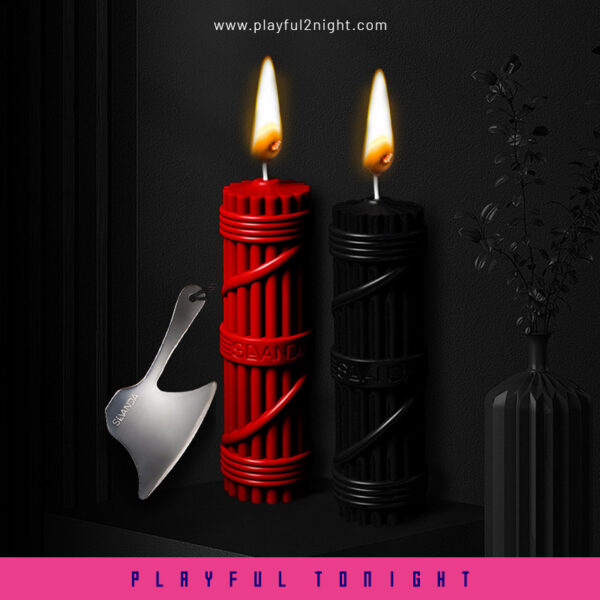 Sevanda Fetish Drip Candles Set Of 2 (Black & Red) - Image 3