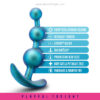 Blush | Anal Adventures Matrix The Gamma Plug Curved Beaded Butt Plug in Neptune Teal - Image 2