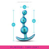 Blush | Anal Adventures Matrix The Gamma Plug Curved Beaded Butt Plug in Neptune Teal - Image 4