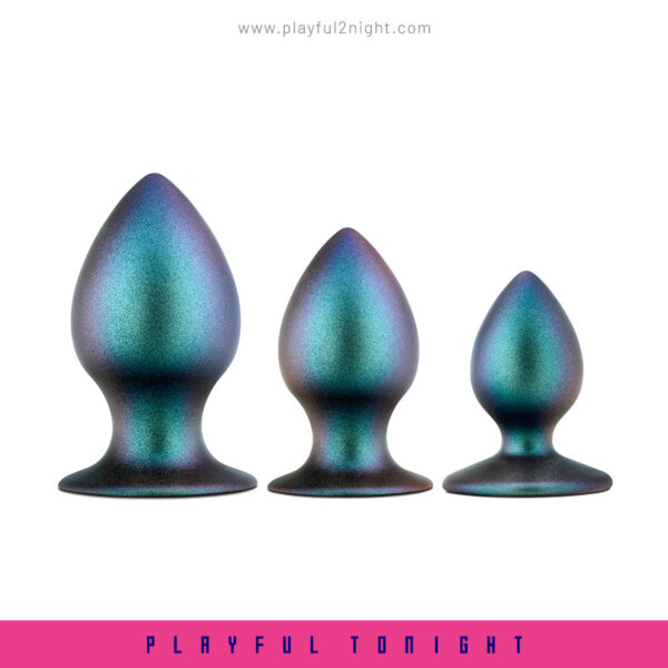 Blush | Anal Adventures Matrix The Metaverse Plug Kit 3 Progressing Tapered Tip Bulb Butt Plug Kit - Image 6