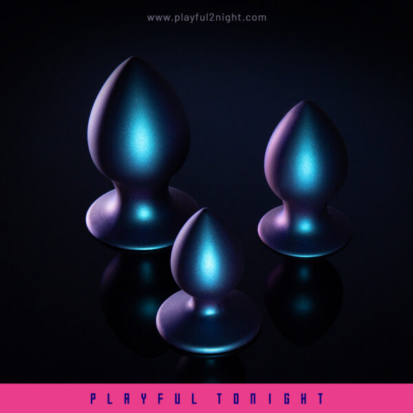 Blush | Anal Adventures Matrix The Metaverse Plug Kit 3 Progressing Tapered Tip Bulb Butt Plug Kit - Image 7