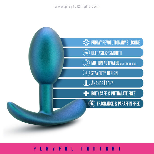 Blush | Anal Adventures Matrix The Nebula Plug Vibrating Inner Ball Butt Plug in - Image 2