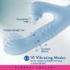 Blush | Devin G Spot Clitoral Dual Stimulation Rabbit Vibrator - 10 Vibration Functions - Soft Silicone - Image 3
