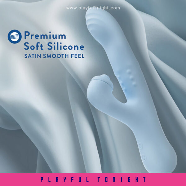 Blush | Devin G Spot Clitoral Dual Stimulation Rabbit Vibrator - 10 Vibration Functions - Soft Silicone - Image 6