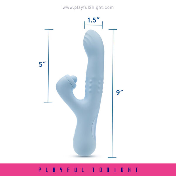 Blush | Devin G Spot Clitoral Dual Stimulation Rabbit Vibrator - 10 Vibration Functions - Soft Silicone - Image 7