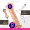 Blush | Dr. Skin Silicone | Dr. Grey Vanilla Rechargeable Thrusting & Vibrating Dildo With Suction Cup Base - Image 3