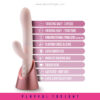 Blush | Fraya 9.5 Inch G Spot Clitoral Dual Stimulation Silicone Rabbit Vibrator With 10 Thrusting Vibrations - Image 2