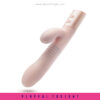 Blush | Fraya 9.5 Inch G Spot Clitoral Dual Stimulation Silicone Rabbit Vibrator With 10 Thrusting Vibrations - Image 6