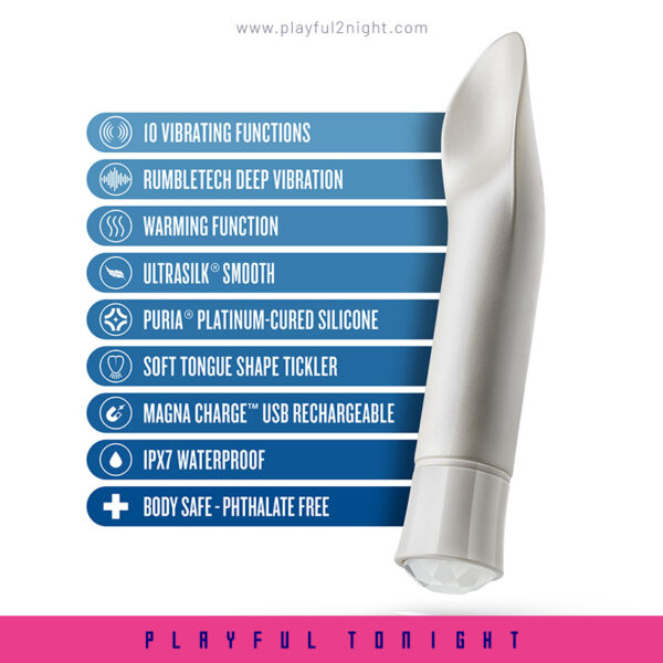 Blush | Oh My Gem Bold Warming Clitoral Vibrator in Diamond with Powerful RumboTech™ Technology - Image 2